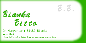 bianka bitto business card